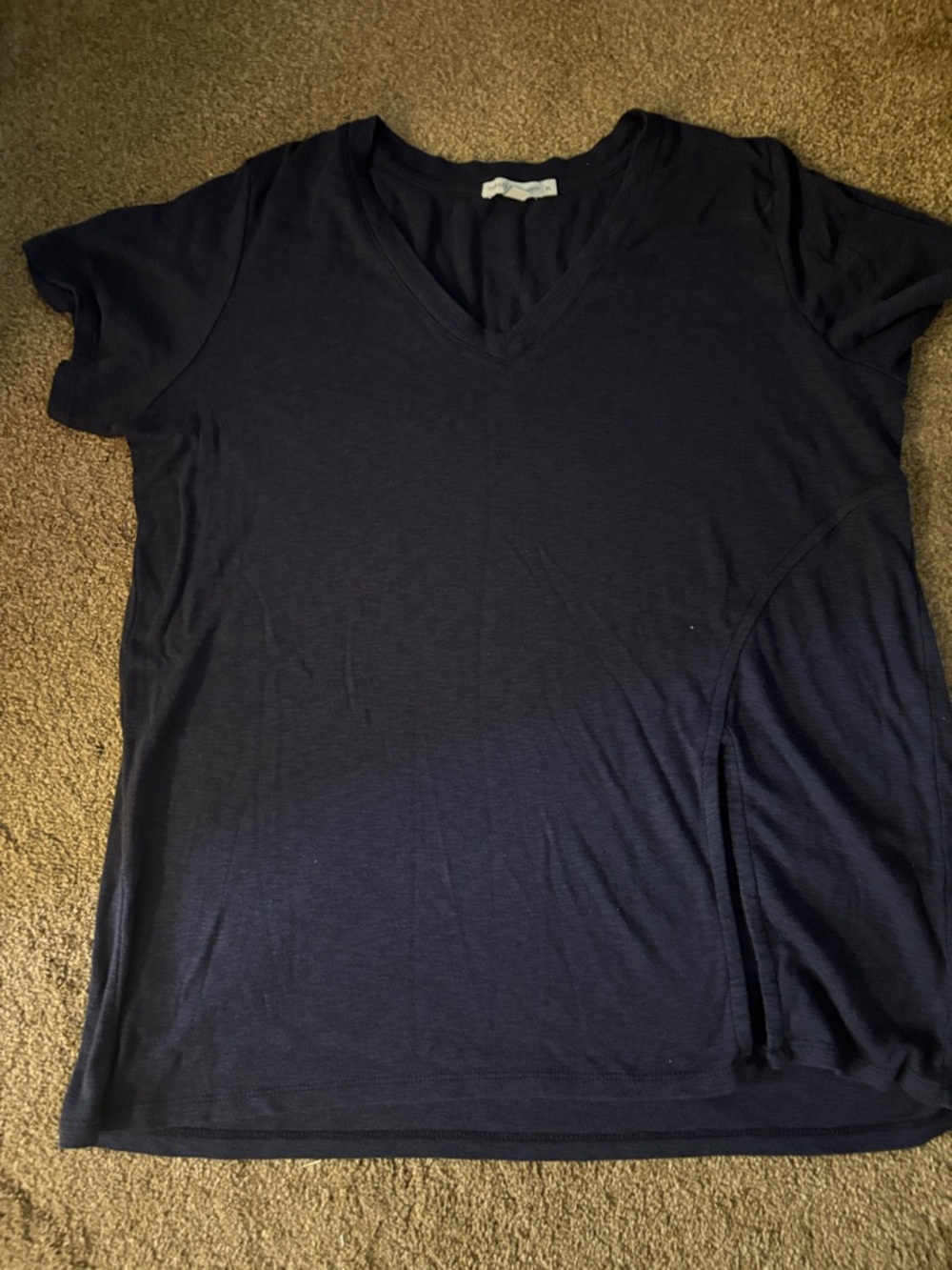 Classic Navy V-Neck Short Sleeve Tee